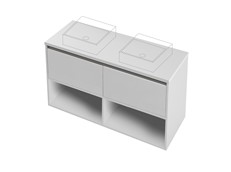 City 46 - 1200DB Wall - 2 Drawer 2 Open