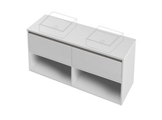City 46 - 1400DB Wall - 2 Drawer 2 Open
