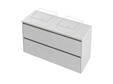 City 46 - 1200DB Wall - 2 Drawer (Stacked)